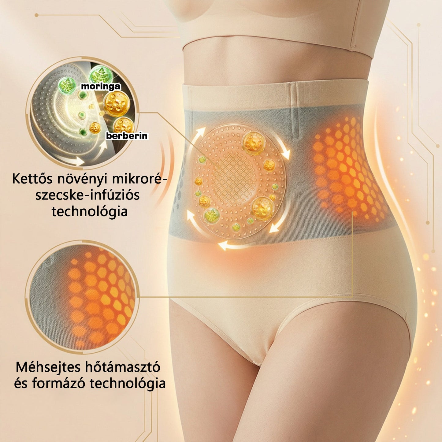 ✅✅A márka hivatalos üzlete | 🧑‍⚕️GFOUK® 2026 Moringa és berberin 4 az 1-ben mikrorészecskés alakformáló és zsírégető rövidnadrág