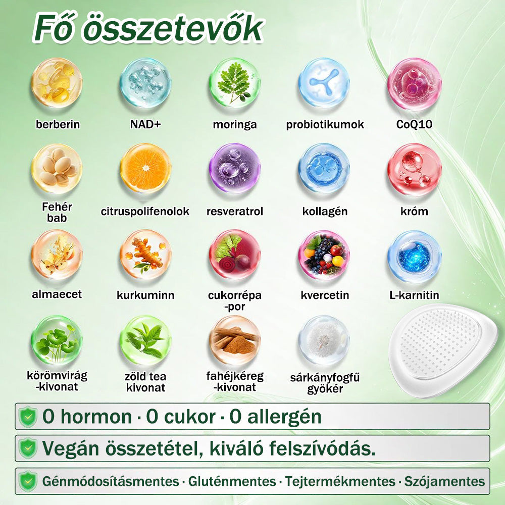 ✅✅Az Országos Népegészségügyi és Gyógyszerészeti Központ (NNGYK) által tanúsítva  | 👨‍⚕️ GFOUK® Moringa · Berberine × NAD+ 10 az 1-ben fejlett nano mikrotűs tapasz👩‍⚕️ | 🌿Tudományos háttérrel | 10 az 1-ben formula | Eredmények 7 nap alatt👩‍⚕️