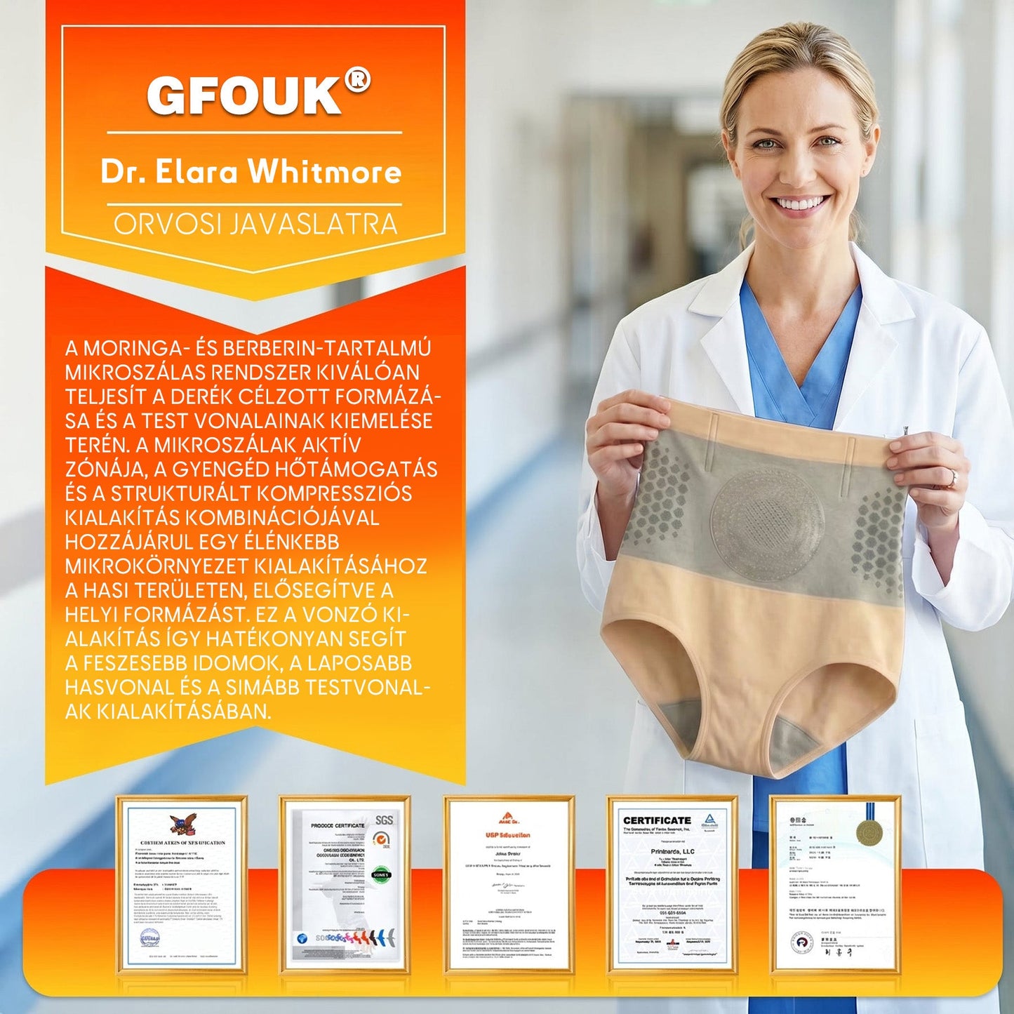 ✅✅A márka hivatalos üzlete | 🧑‍⚕️GFOUK® 2026 Moringa és berberin 4 az 1-ben mikrorészecskés alakformáló és zsírégető rövidnadrág